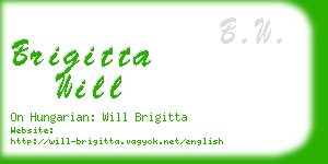 brigitta will business card